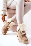 Boots Trappers Warmed Tied Beige Karley