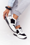 Leather Wedge Sneakers S.Barski Black-White