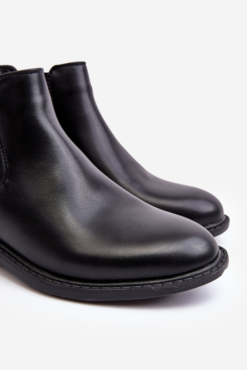 Men's Low-Cut Chelsea Boots Black Dymidi