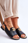 Women's Sandals With Decoration S.Barski KV-2775-49 Black