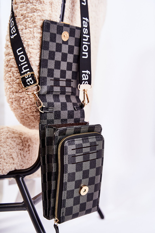 Wallet Magnet 2in1 Checkered Black Costa