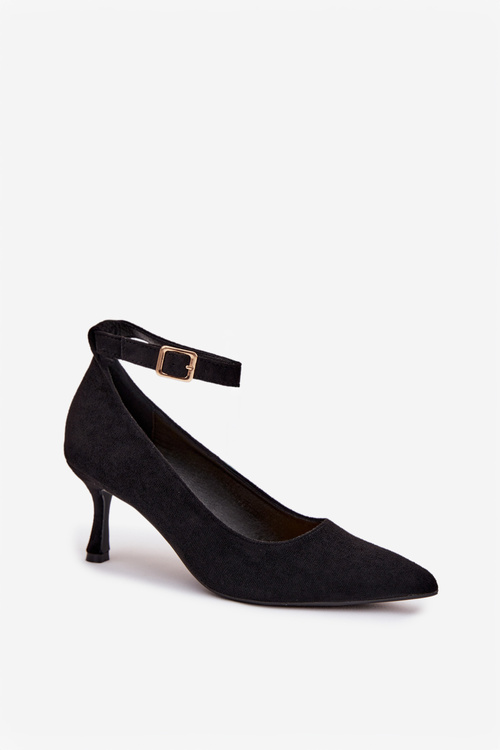 Devoria heels and pumps in eco suede black