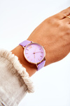 Watch On A Leather Strap Nickel Free ERNEST Dark violet