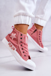 Trampki Damskie Klasyczne Wysokie Różowe Big Star JJ274382