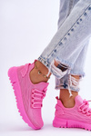 Buty Sportowe Sneakersy Damskie Wsuwane Różowe Rosett