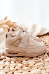 Children's Leather Sports Shoes Beige Marisa