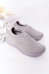 Dziecięce Sportowe Buty Slip-On Szare School Trip