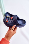 Children's Blue Crocs Foam Slippers Navy Sailor