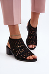 Black Open Toe Sandals Serapina