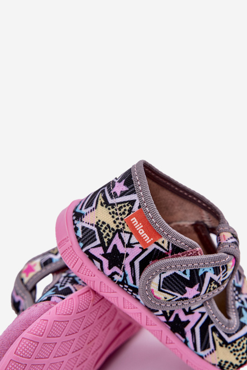 Slippers Milami Children's With Velcro Gray-Pink Jasimrra