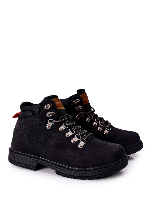 Męskie Buty Trekkingowe Cross Jeans EE1R4028C Czarne