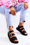 Sandals Buckle Black Reese's