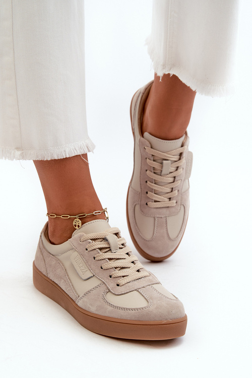 Women's Leather Sneakers Grey Vinceza 7333