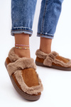 Women's slippers with fur Camel Sailey