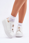 Women's sneakers with rings white Bralinea