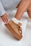 Womens Snow Boots On Platform With Fur Type Branek Camel Ciabellae