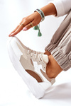 Damskie Sportowe Buty Sneakersy Beżowe Going