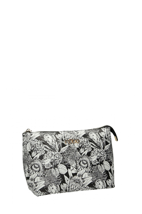 Women's Small Cosmetic Bag NOBO L0100-CM00 Black and White