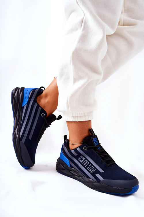 Leather Sport Shoes Big Star II274459 Navy