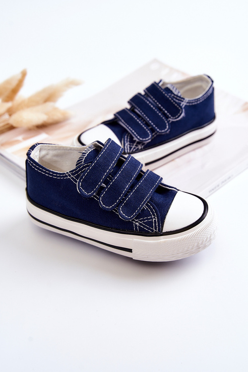 Children's Sneakers With Velcro Navy Bernie