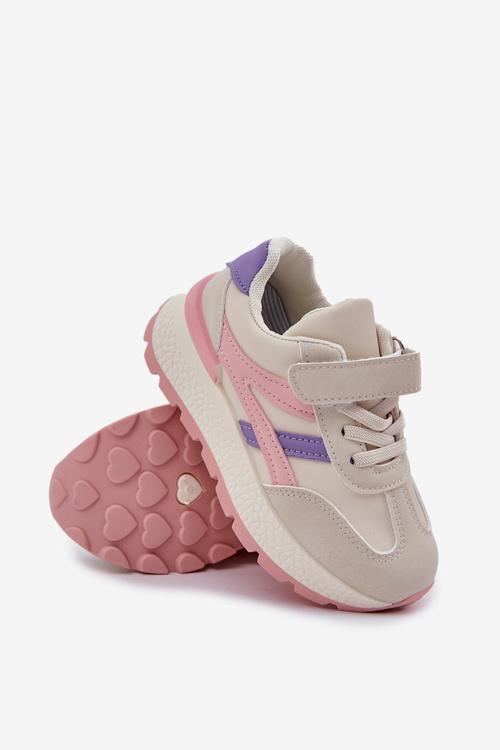 Dziecięce Sneakersy Na Rzep Różowe Savilia