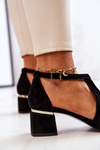 Suede Pumps On A Heel Laura Messi 2309 Black