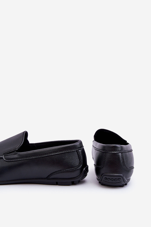 Men's Leather Loafers Black Theo