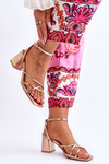 Fashionable High Heel Sandals Rose Gold Felisa