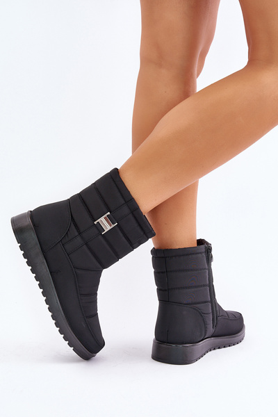 Light Women's Snow Boots With Zipper Black Mezitha