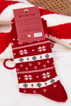 Men's Christmas Socks Fox in Sweater Red
