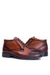 Men's Warmed Boots Polish Leather Sneakers Cognac Columbs