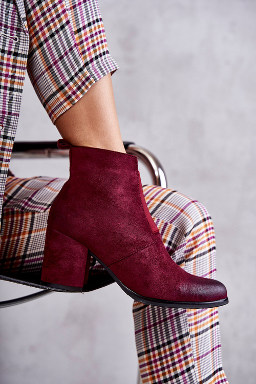 Classic Suede Booties La.Fi 260035WI-SU Burgundy