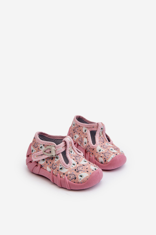 Comfortable children's slippers BEFADO 110N491 Pink