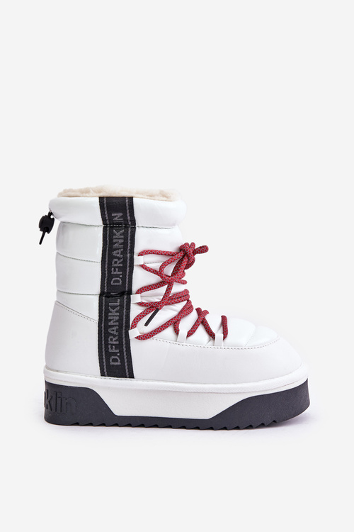Women's snow boots with thick vegan sole D.Franklin DFSH371007 White