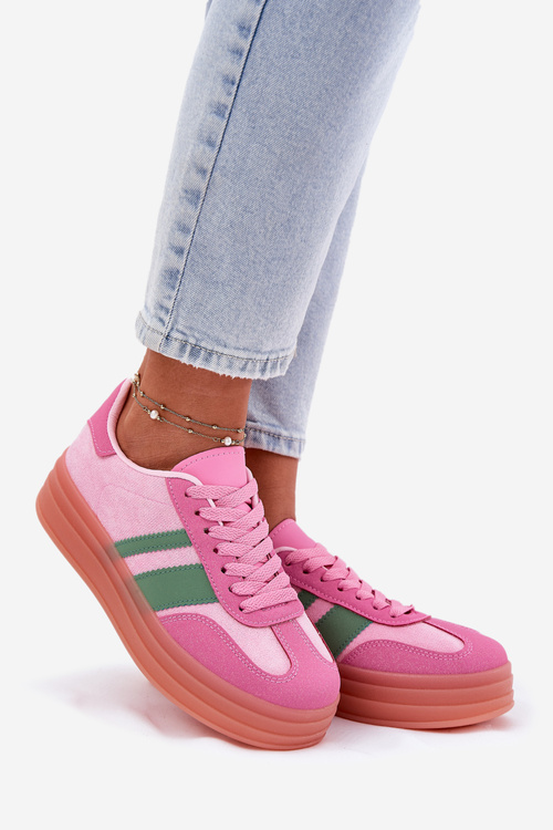Low platform sneakers pink Ovivene