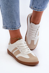Women's Low Eco Leather Sneakers Beige Dorvalia
