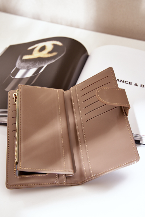 Ladies Wallet Made Of Eco Leather Dark Beige Kalinessa