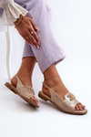 Women's Sandals With Decoration S.Barski KV-2775-49 Rose Gold