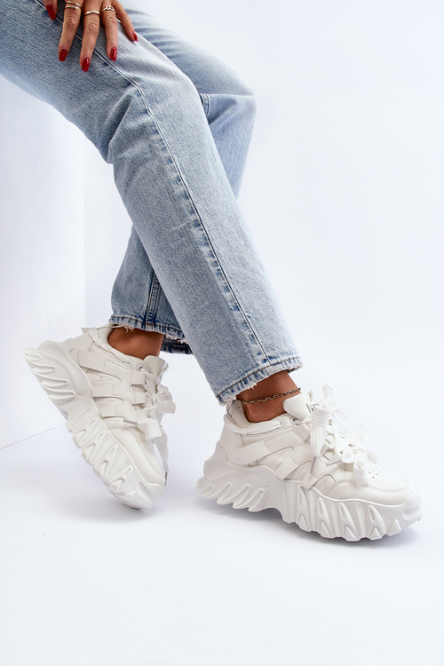 Women's sneakers on chunky sole white Ellerai