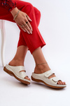 Light Women's Flip Flops Made of Eco Leather Silver Frellia