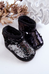 Children's Insulated Snow Boots With Sequins Black Shard