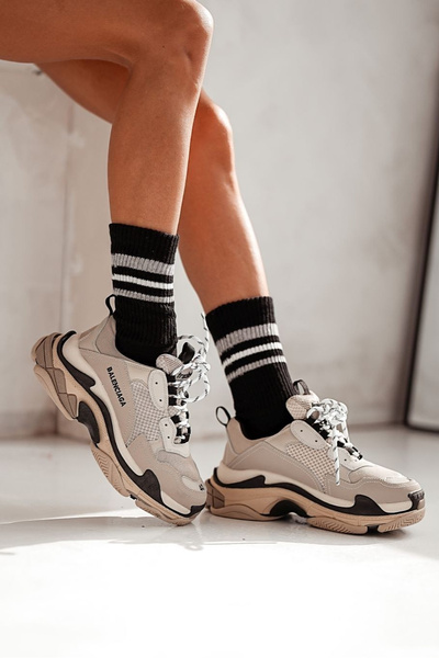 Women's Socks with Decorative Embossing Black