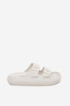 Ladies Foam Slides With Buckles Vinceza 76056 White