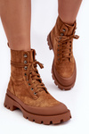 Women's Trapper Lace-Up Boots Camel Gordts