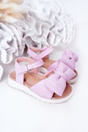 Children's Sandals With Bow Purple Abbie