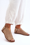Low Suede Boots Sandals Nicole 2799/023 Beige