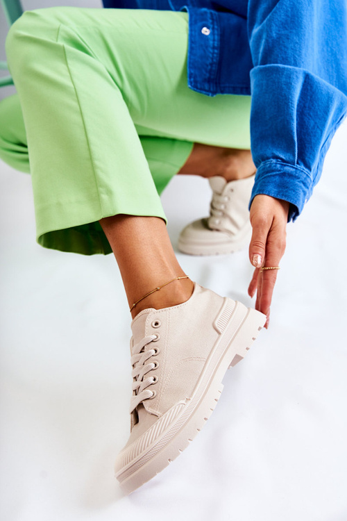 Women's Cloth Sneakers Light Beige Parossa