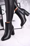 Women's Boots On High Heels Black Gun