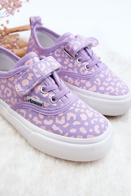 Kids Patterned Lace-up Trainers Violet Talirena
