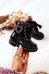 Children's Lacquer Glitter Boots Black Macy's